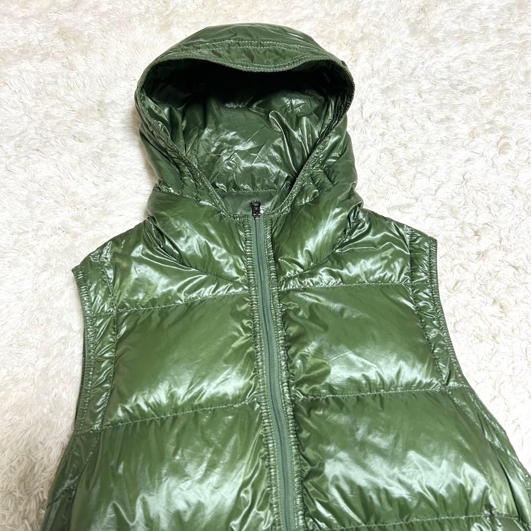 美品✨ HERNO ヘルノ ダウンベスト フード グリーン 42 レディース