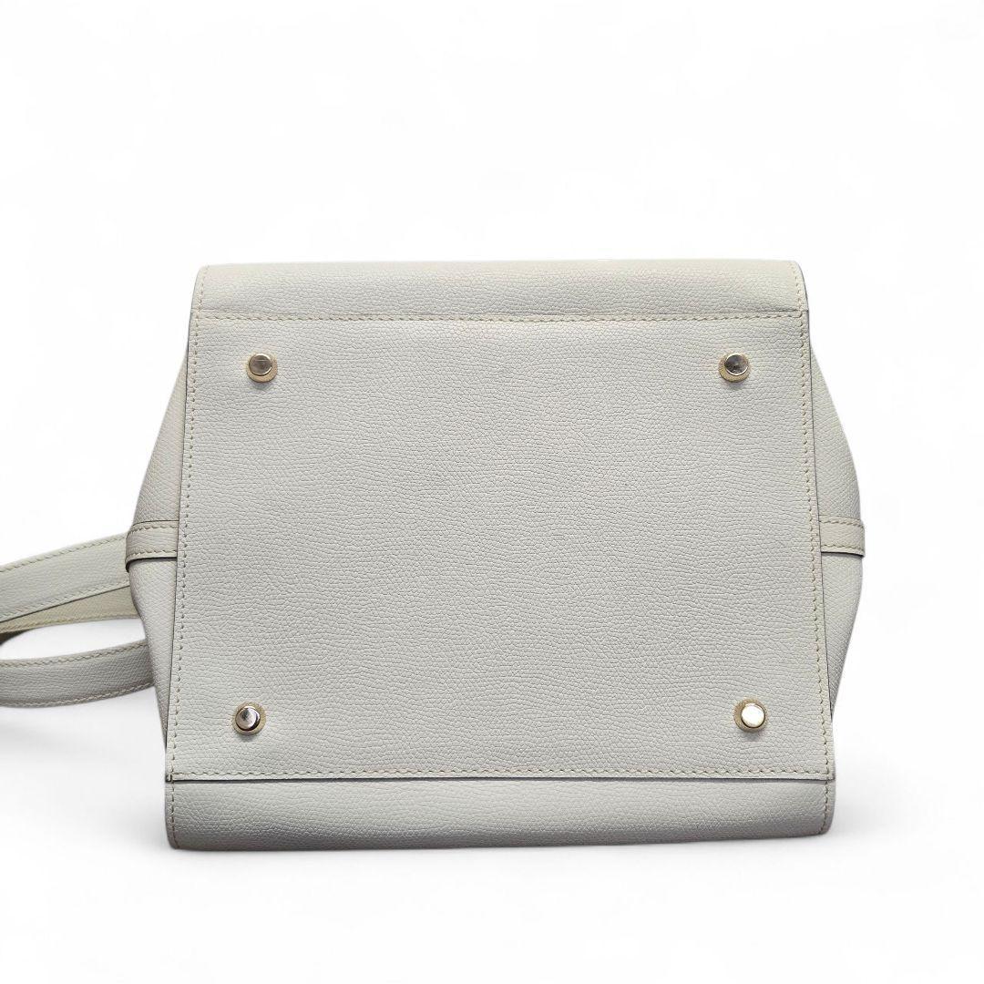 新品✨ヴァレクストラ Bキューブ レザー 2WAYハンドバッグ ホワイト