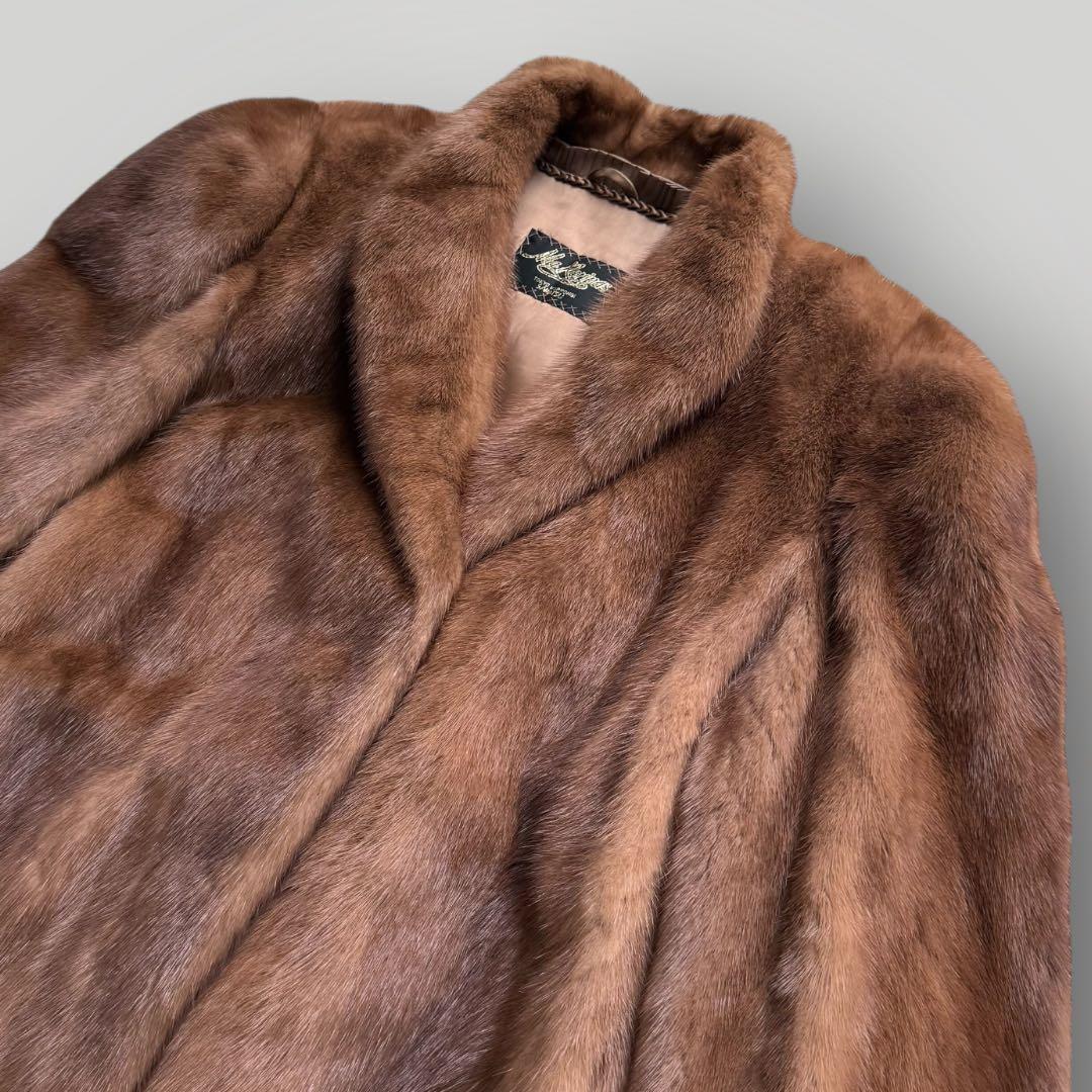 本毛皮☆デミバフミンク サガミンク ファーコート なめし柔らか◎ 毛艶◎ 15号