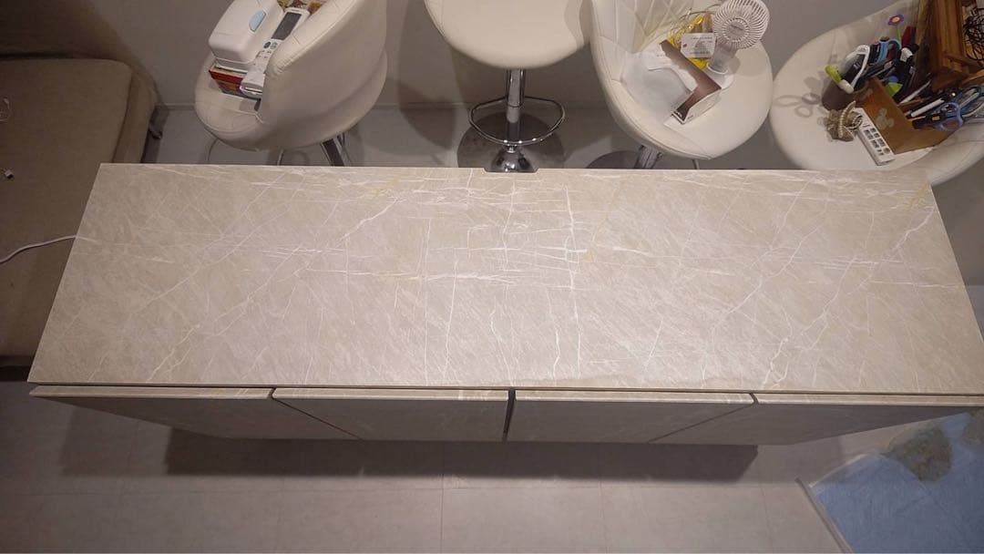 収納棚 サイドボード キャビネット リビングボード 大理石日本製　LOWYA