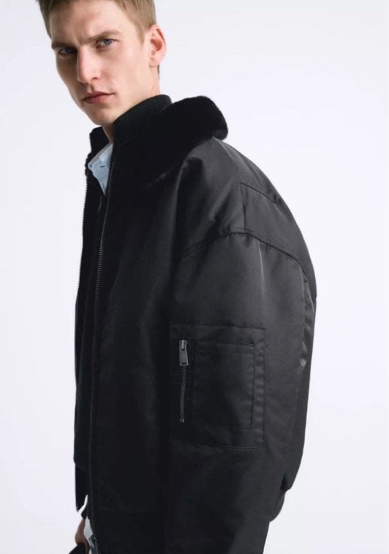 【名作】ZARA ファー ボア ボンバージャケット B-15 短丈 our’s