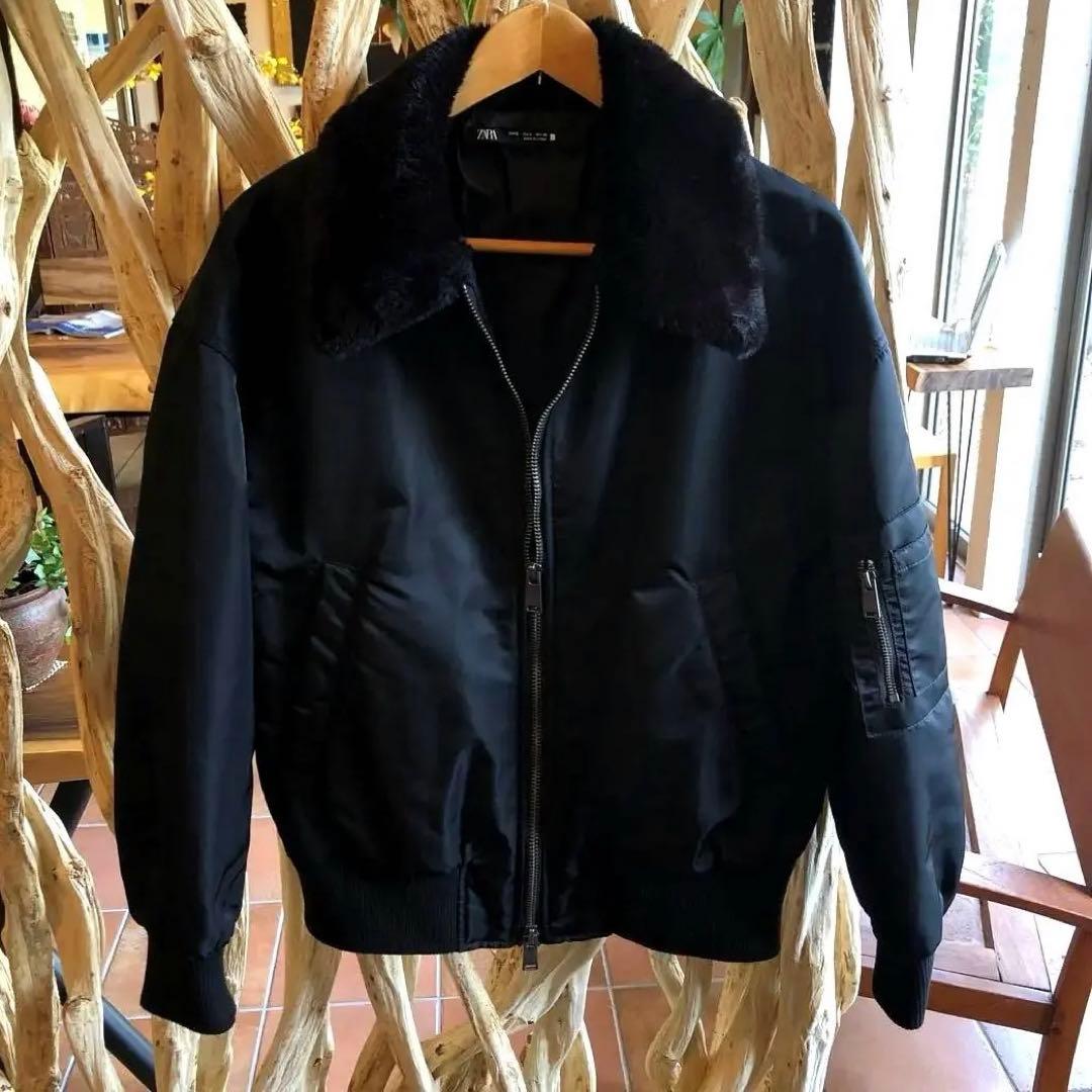 【名作】ZARA ファー ボア ボンバージャケット B-15 短丈 our’s