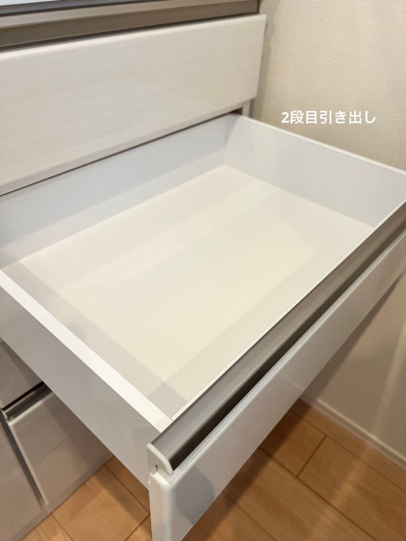 服部家具　メリッサ100 ホワイト 食器棚　キッチンボード　美品