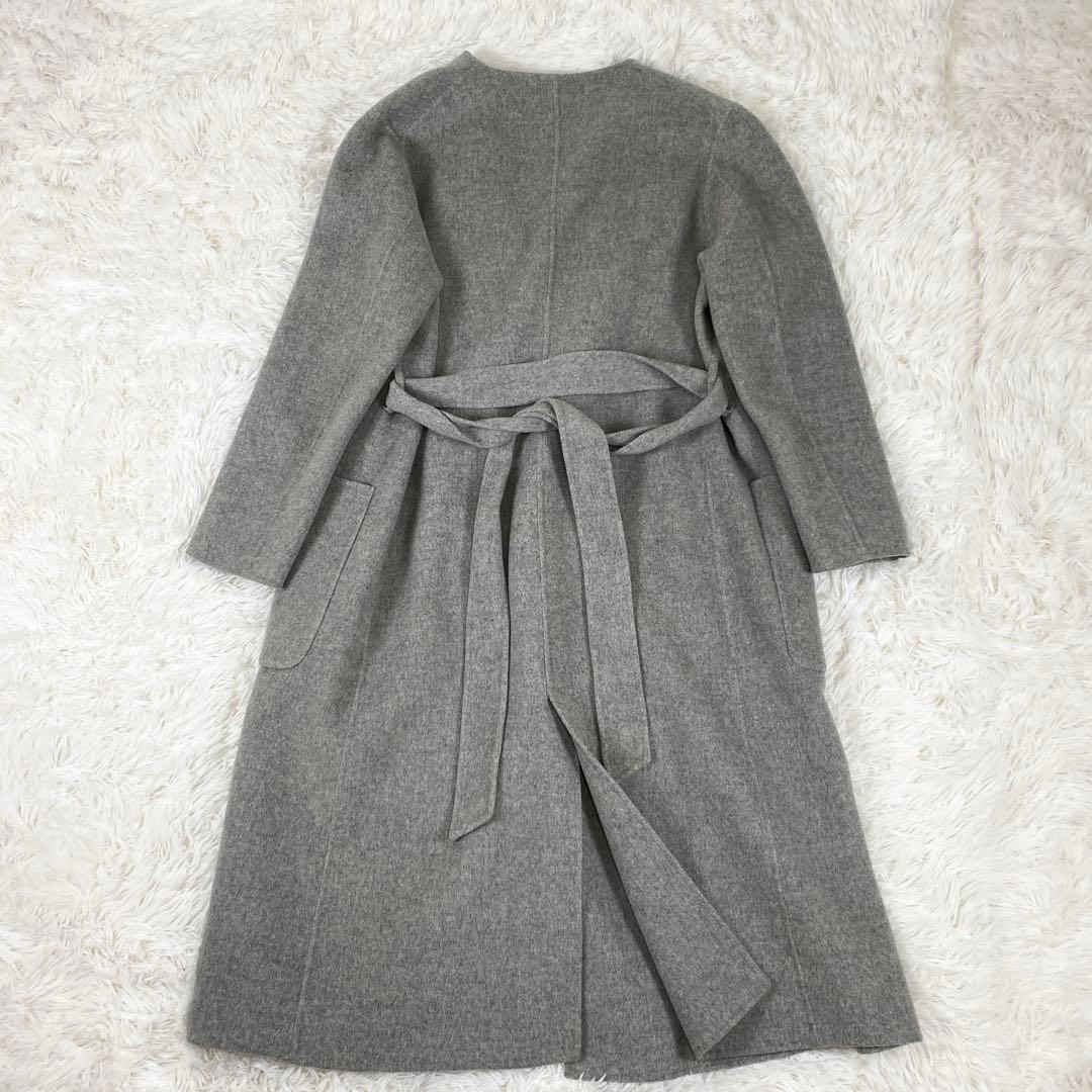Ballsey/ ボールジィ リバーコート　ウール ロング　ベルト付き グレー