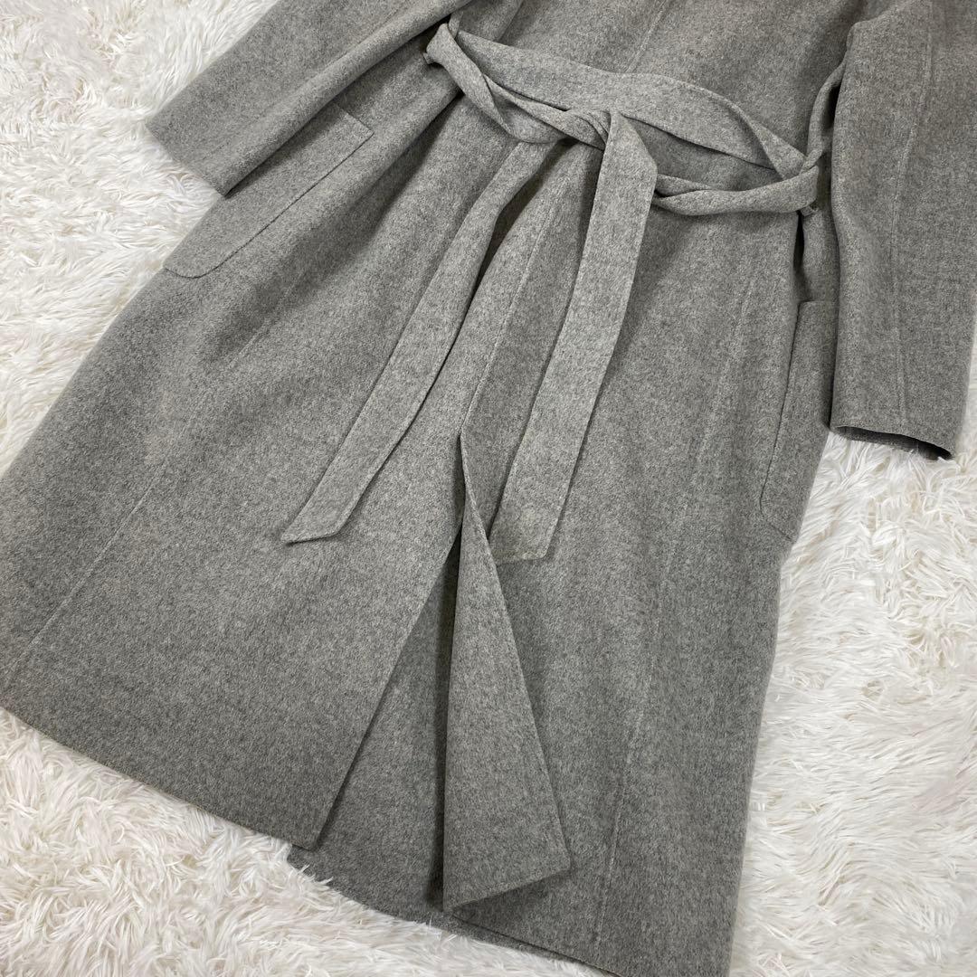 Ballsey/ ボールジィ リバーコート　ウール ロング　ベルト付き グレー