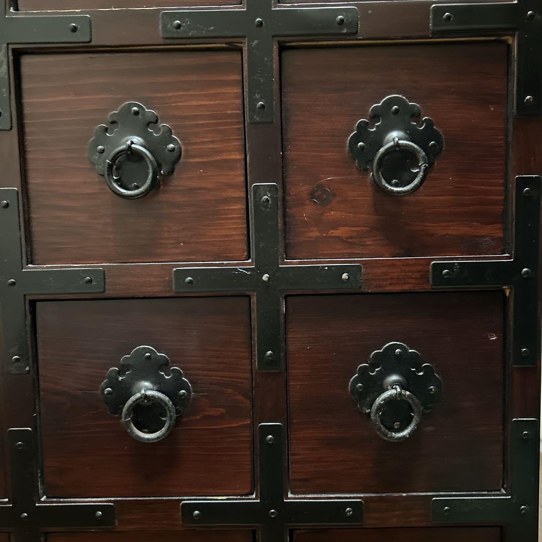 階段箪笥 古民家家具 アンティーク 小引出し 飾り棚 和箪笥 レトロモダン