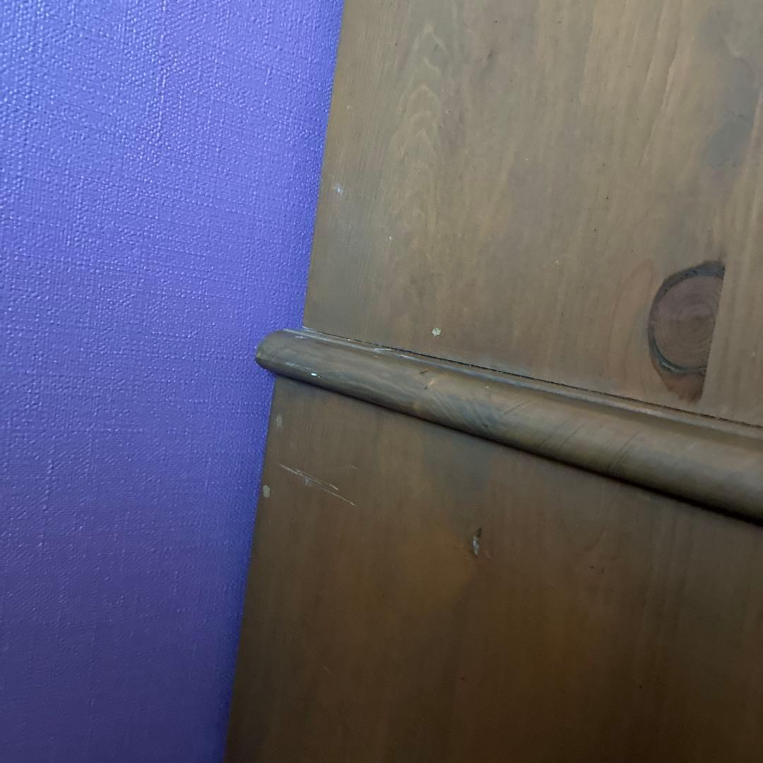 アンファン　食器棚 木製ガラス扉付きキャビネット