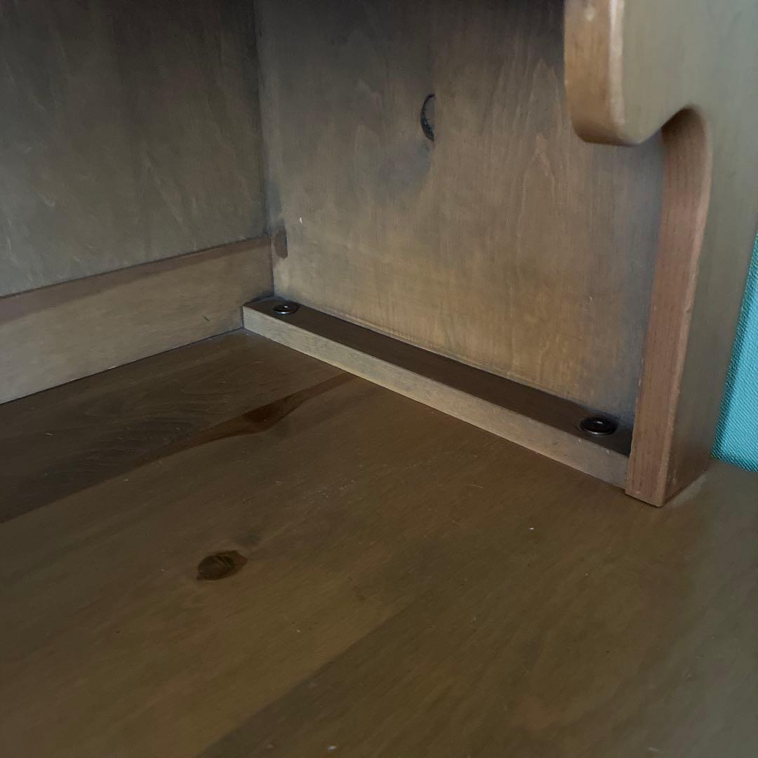 アンファン　食器棚 木製ガラス扉付きキャビネット