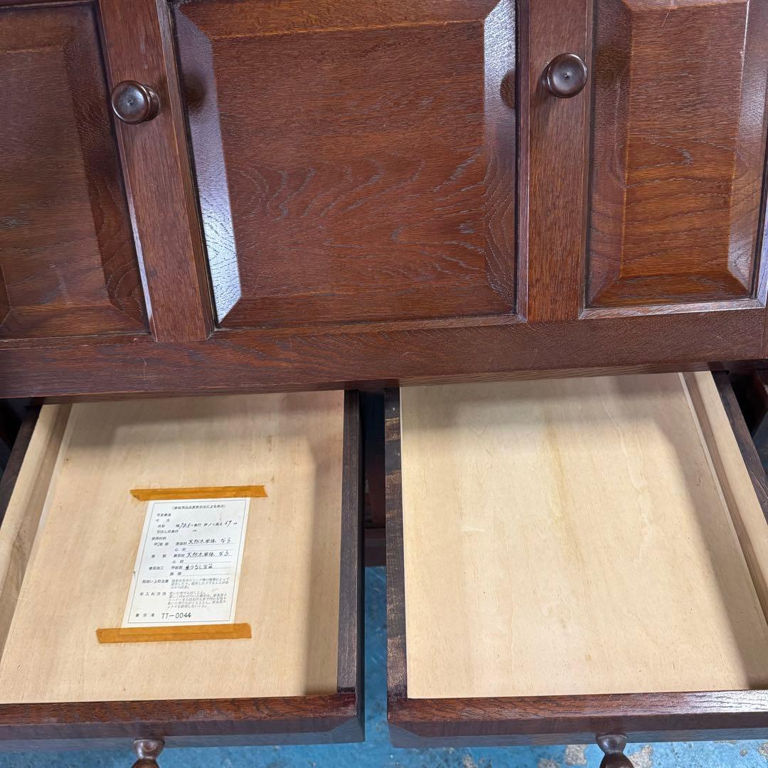 天然木 ナラ材 和製ヴィンテージ ライティングビューロー