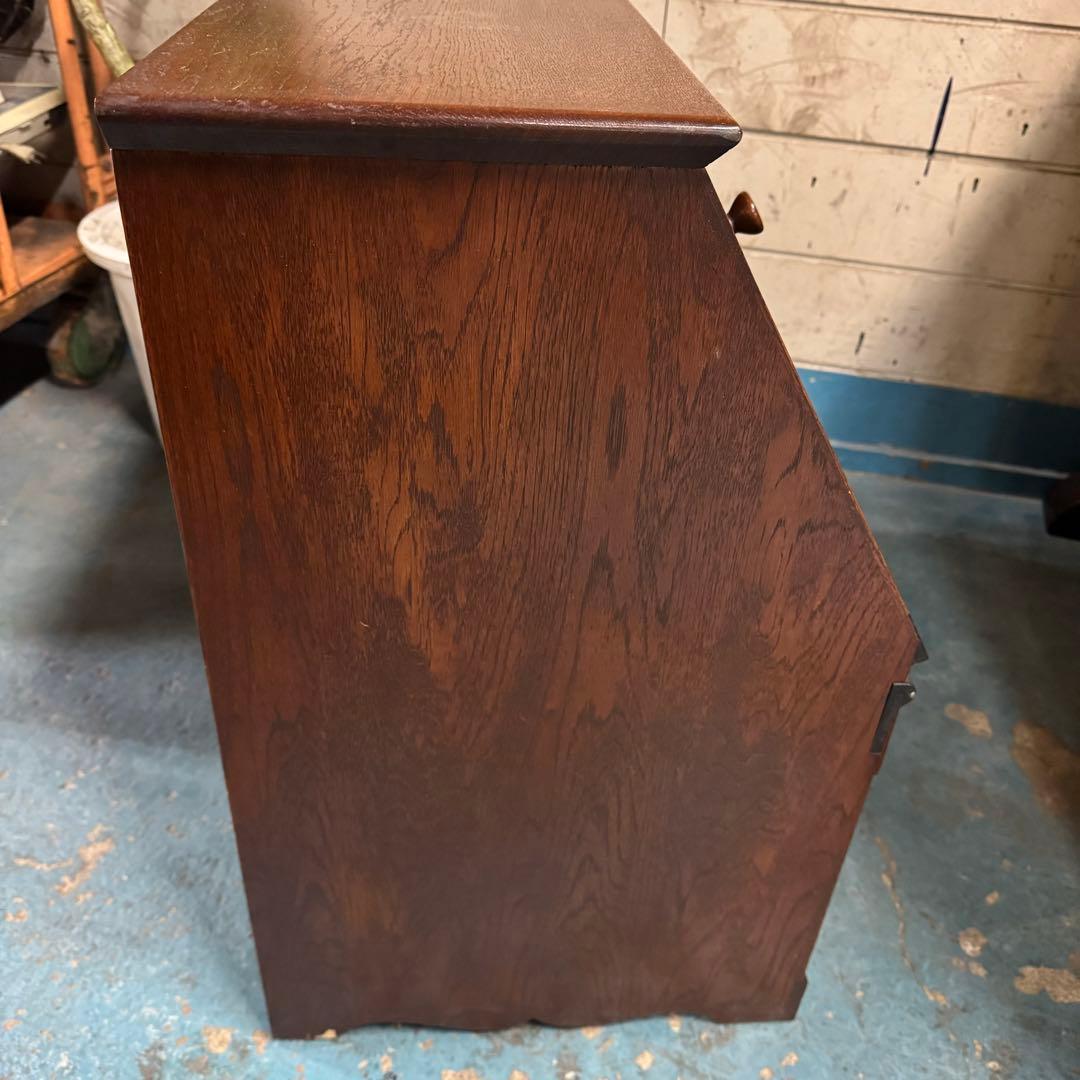 天然木 ナラ材 和製ヴィンテージ ライティングビューロー