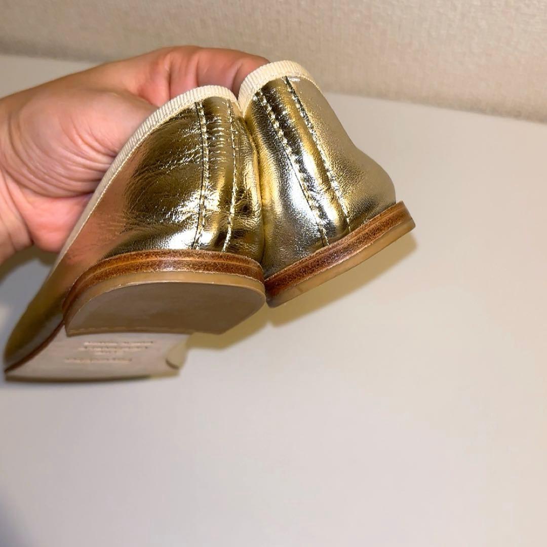 repetto カミーユ バレーシューズ フラット ゴールド 37.5