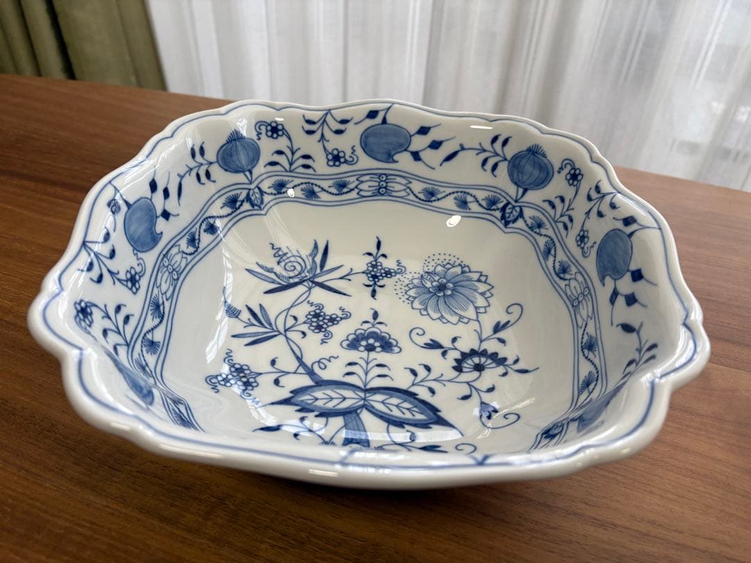 【正月セール】マイセン　ブルーオニオン　27cmスクエアボウル