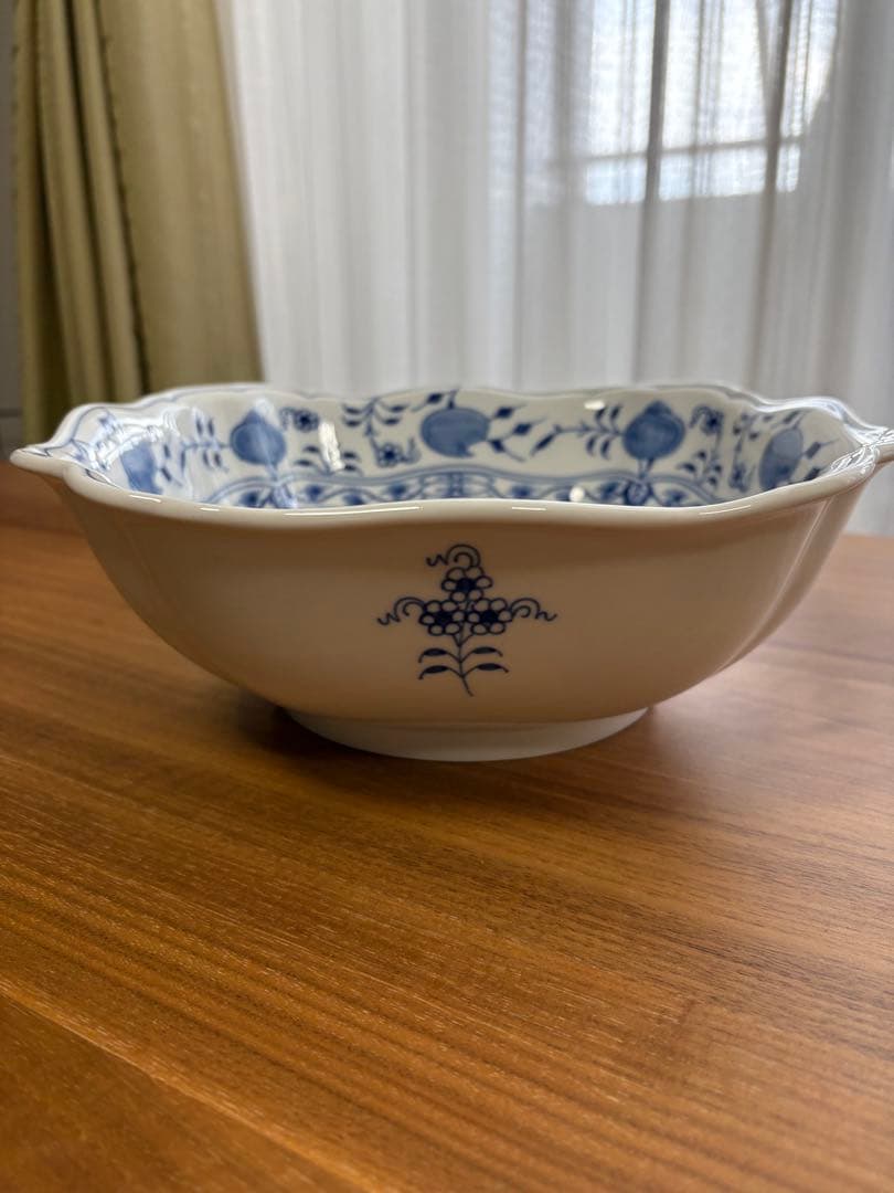 【正月セール】マイセン　ブルーオニオン　27cmスクエアボウル