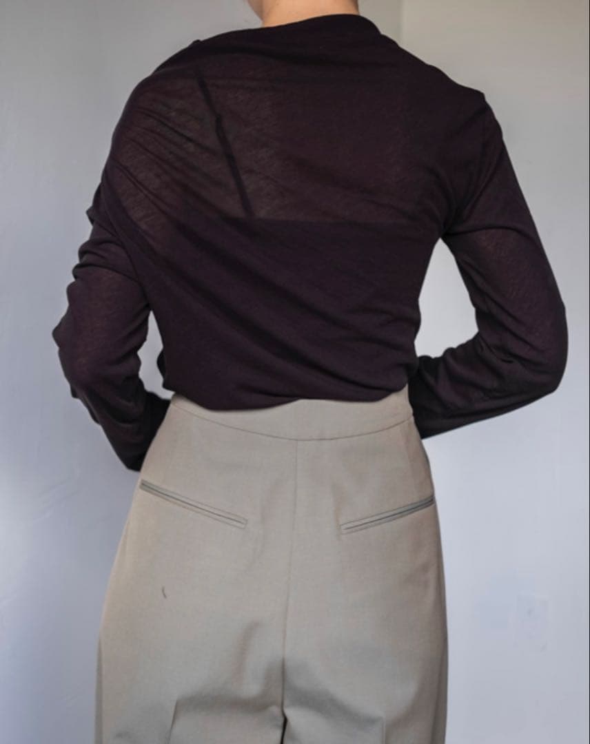 トップス IIROT Sheer asymmetry Tops