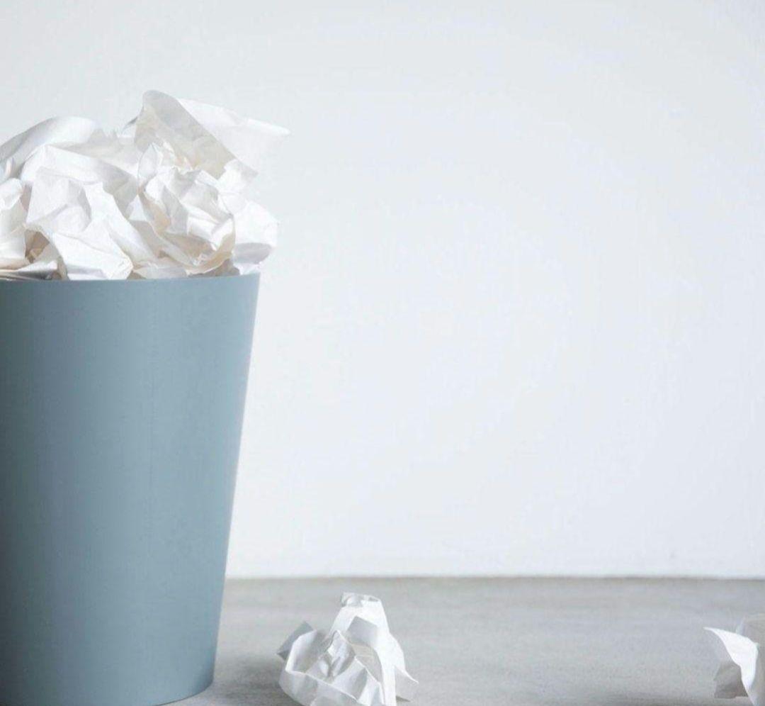 SAITO WOOD BASKET ブルー グレー ゴミ箱 2個