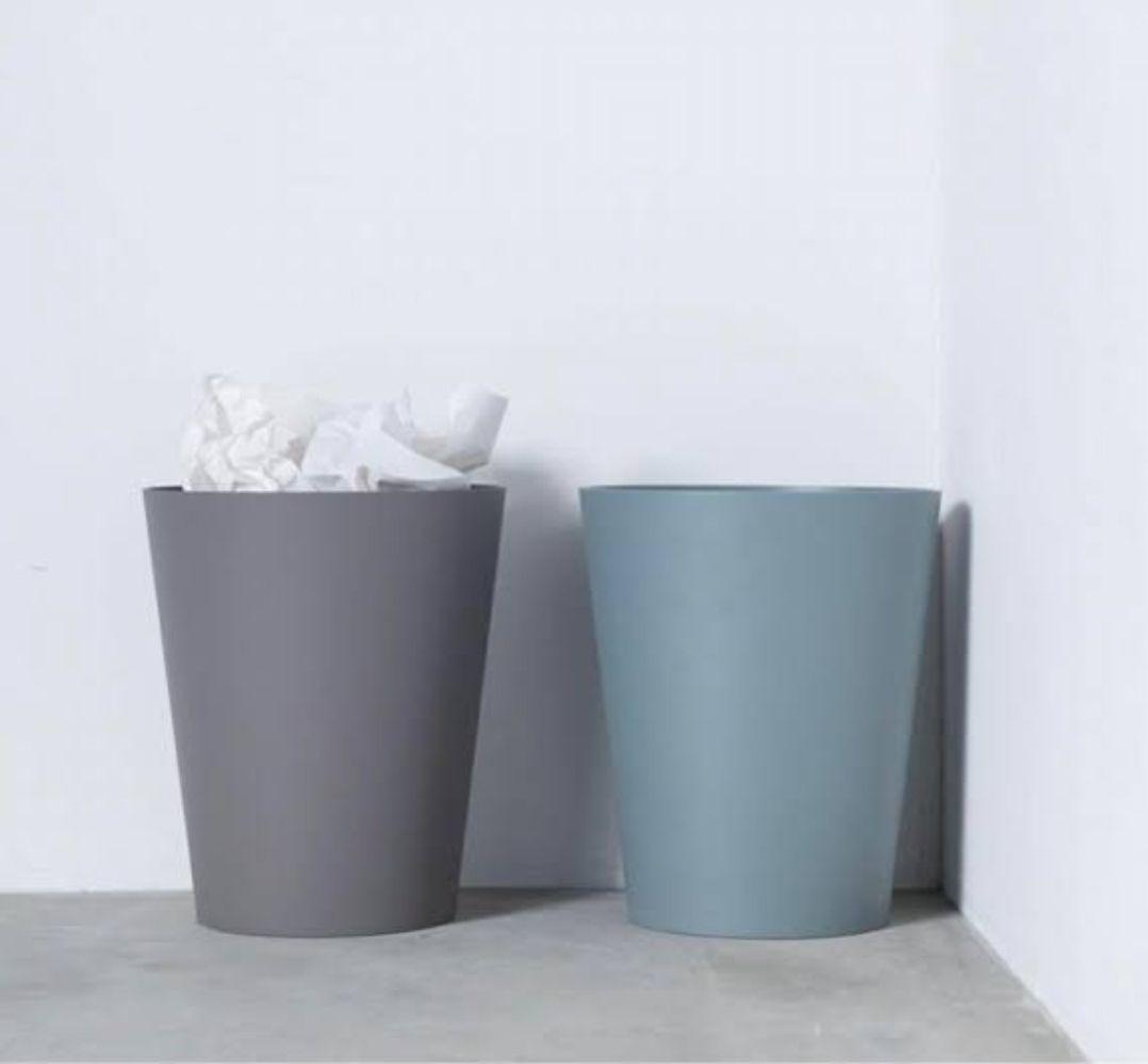 SAITO WOOD BASKET ブルー グレー ゴミ箱 2個