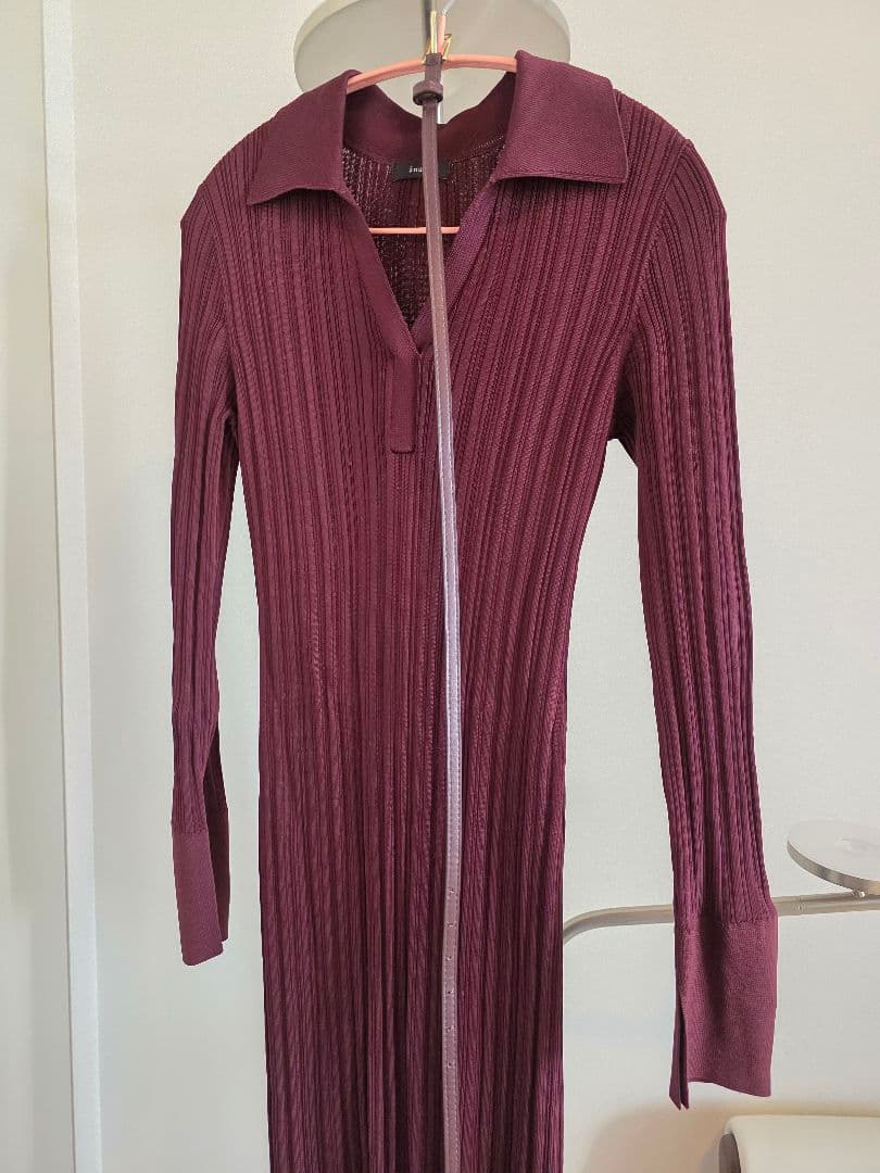 anuans スキッパータイトワンピース