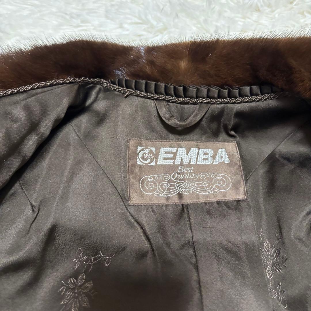 エンバ　ミンク　ファーコート　ダークブラウン　11号