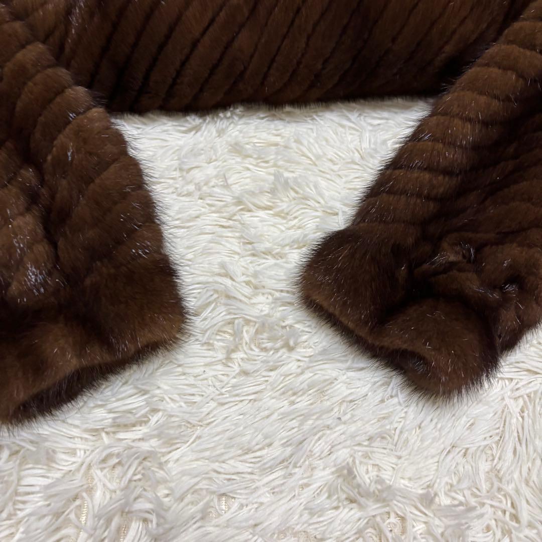 エンバ　ミンク　ファーコート　ダークブラウン　11号