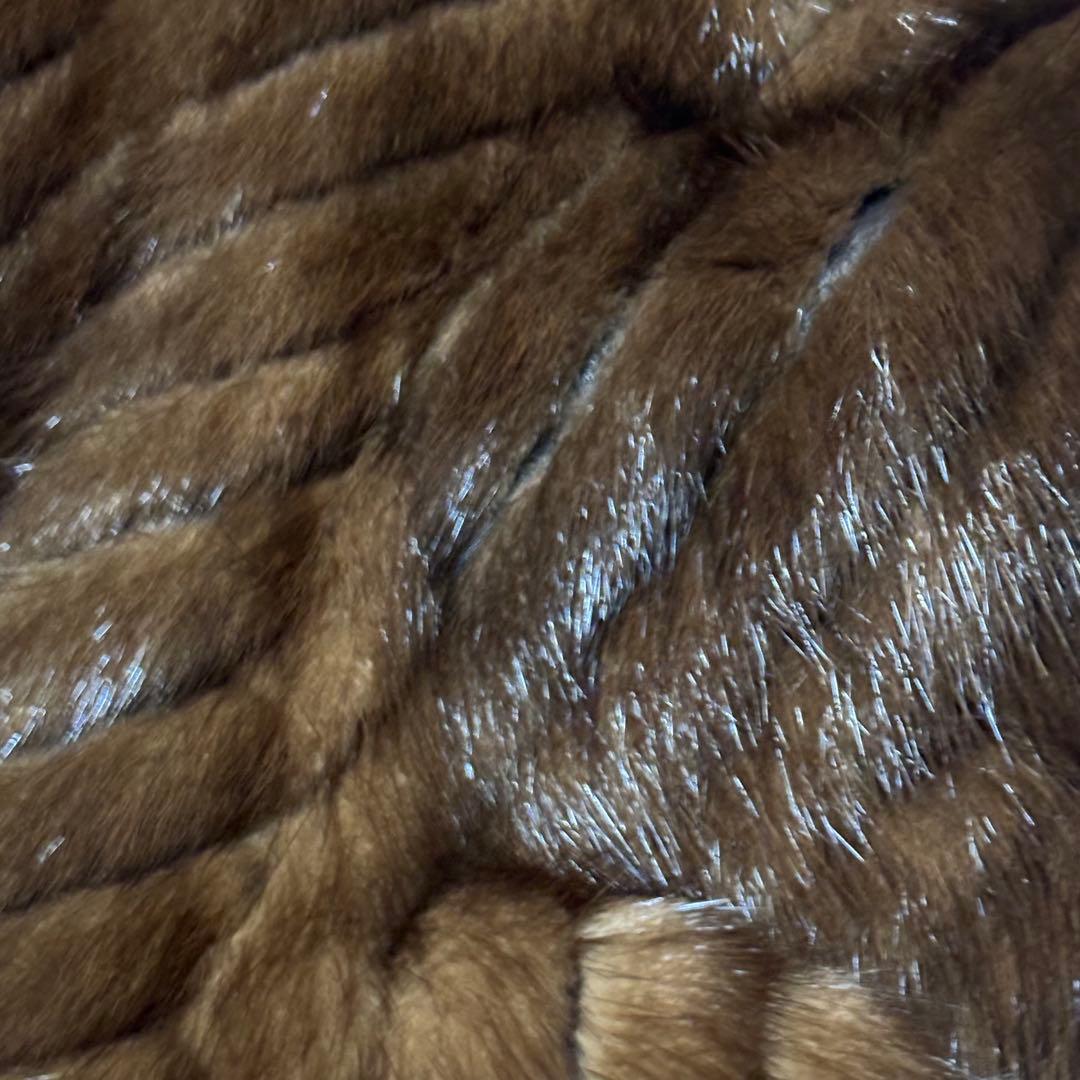 エンバ　ミンク　ファーコート　ダークブラウン　11号