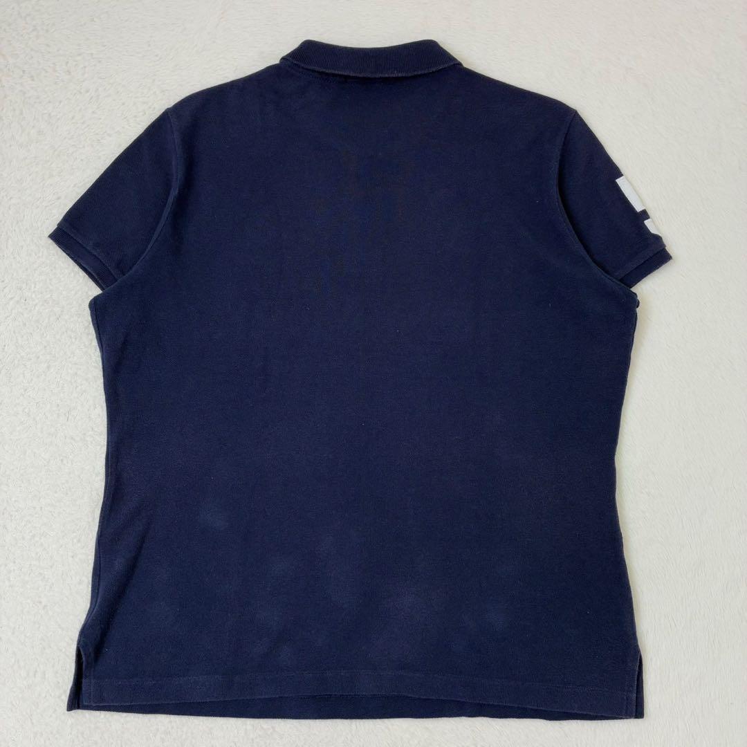 ラルフローレン　ポロシャツ　半袖　ネイビー　ビックポニー　星条旗　ニューヨーク