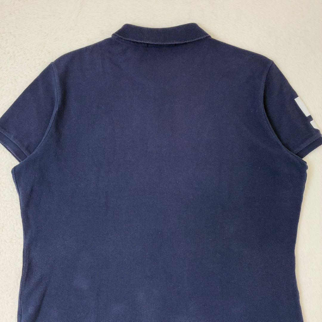 ラルフローレン　ポロシャツ　半袖　ネイビー　ビックポニー　星条旗　ニューヨーク