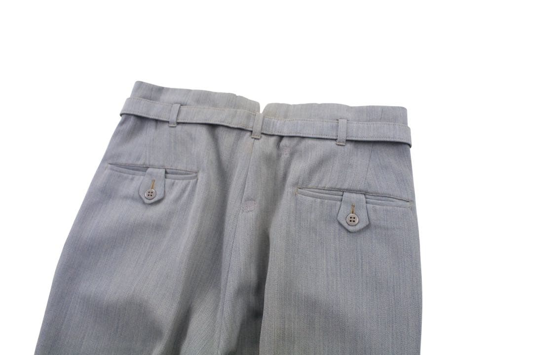 ぷ*ぷ様 1950s ウールギャバジン アジャスターベルト付 ワイドスラックス