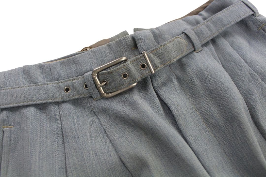 ぷ*ぷ様 1950s ウールギャバジン アジャスターベルト付 ワイドスラックス