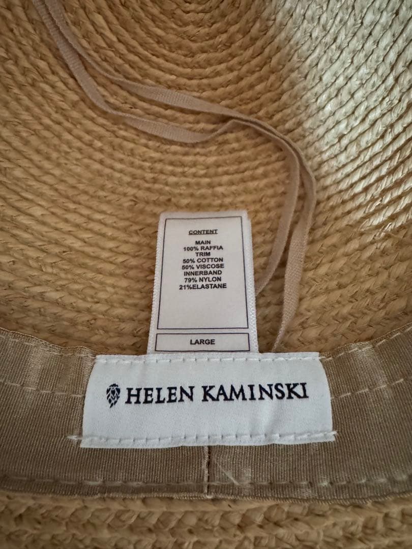 ★ヘレンカミンスキー Newport SB 麦わら帽子 クリーム L★