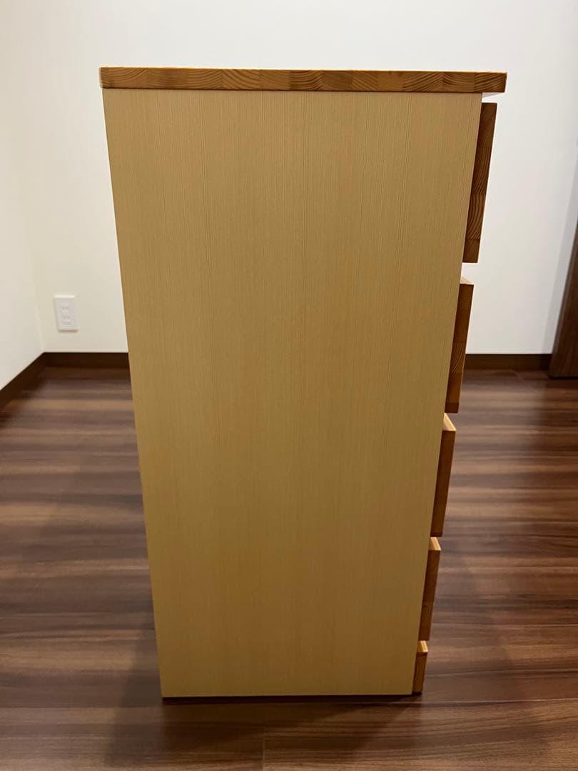 無印良品　パイン材4段　チェスト