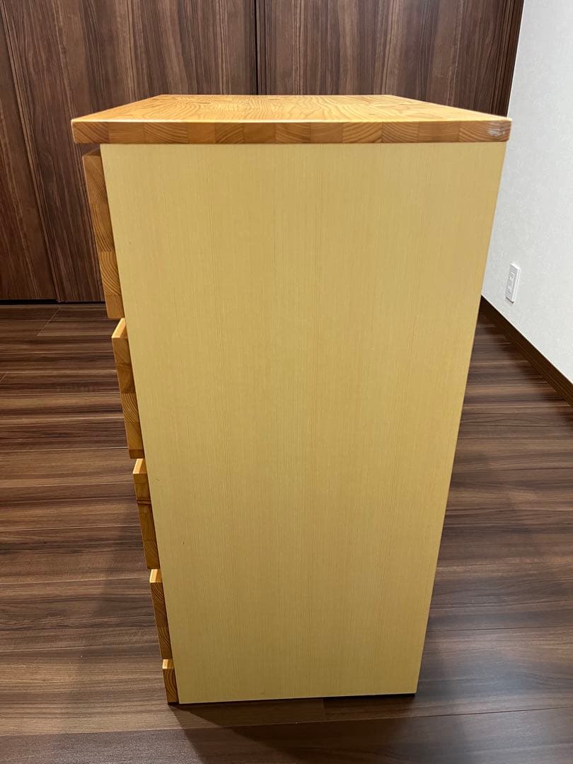 無印良品　パイン材4段　チェスト