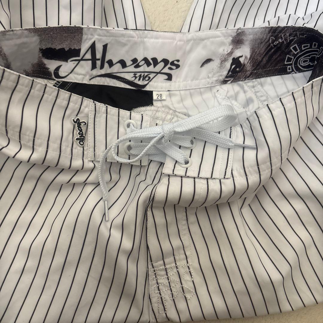 Always ハーフパンツ 東京POPUP 白 ストライプ