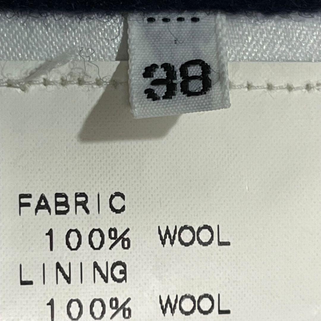 インバーティア ハーフコート アルパカ 切り替え ダブル クルミボタン ブラック