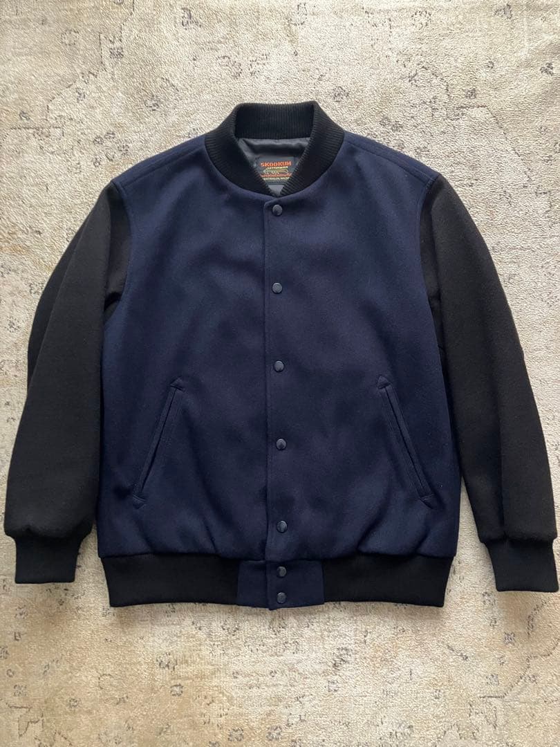 SKOOKUM スクーカム　スタジアムジャケット　ネイビー×ブラック　サイズM