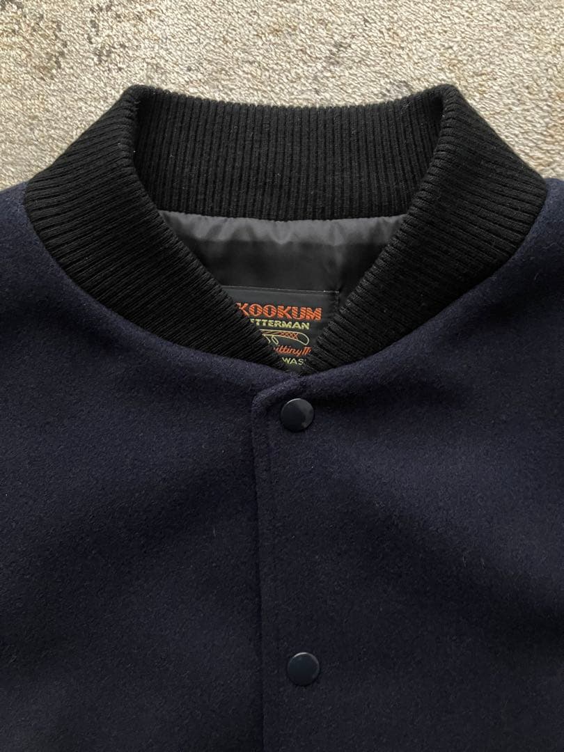 SKOOKUM スクーカム　スタジアムジャケット　ネイビー×ブラック　サイズM