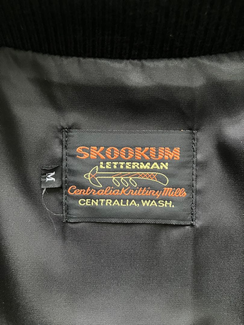 SKOOKUM スクーカム　スタジアムジャケット　ネイビー×ブラック　サイズM