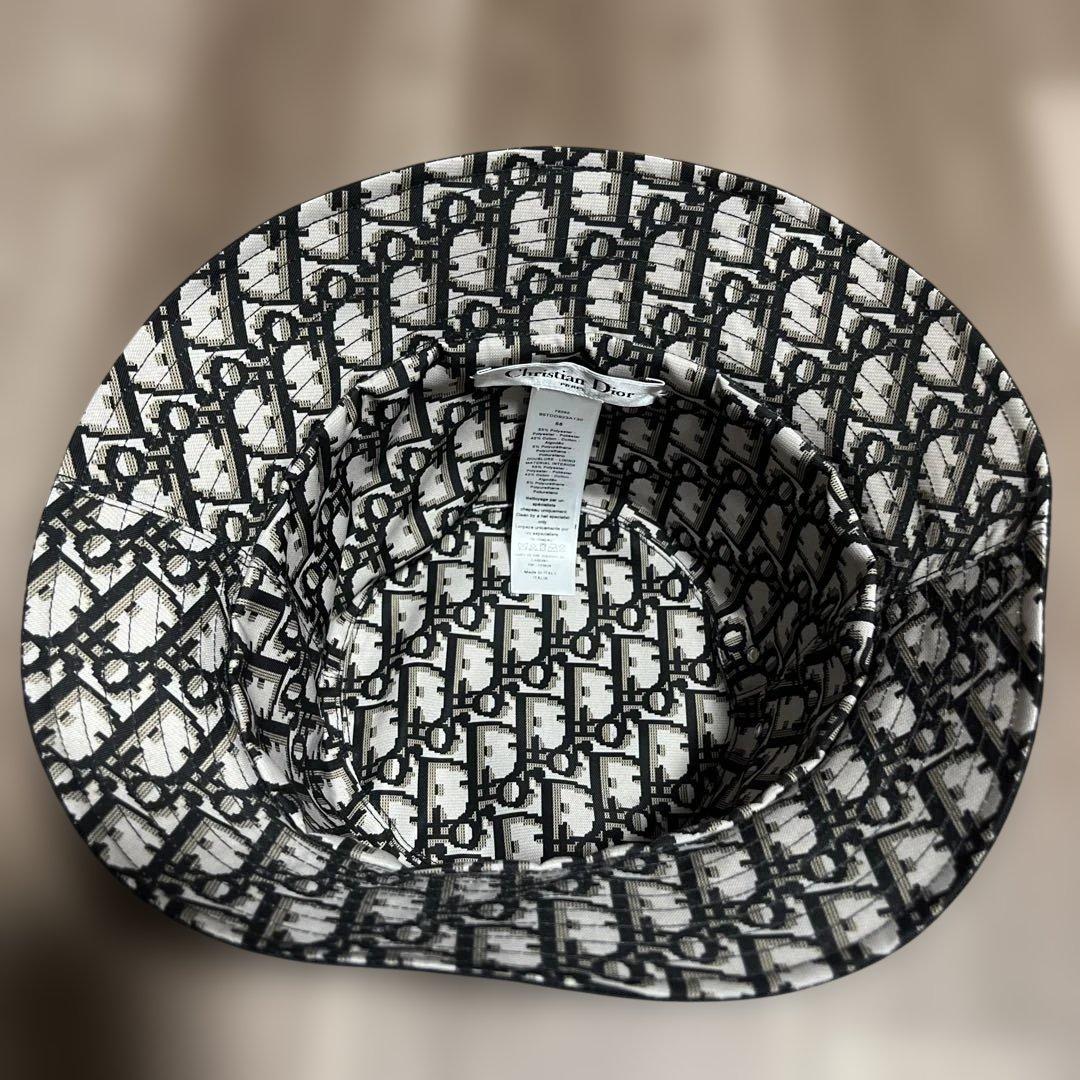 dior バケットハット　帽子　ハット　ネイビー　56