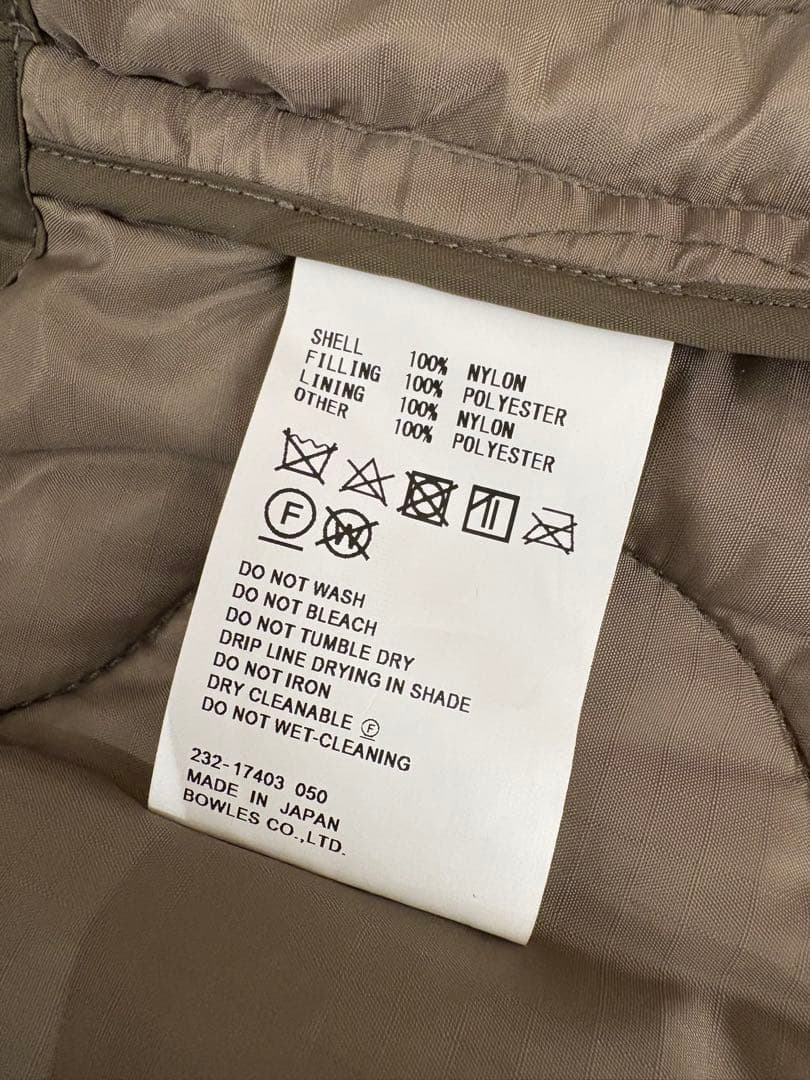 HYKE /ハイク QUILTED CROPPED VEST キルティングベスト