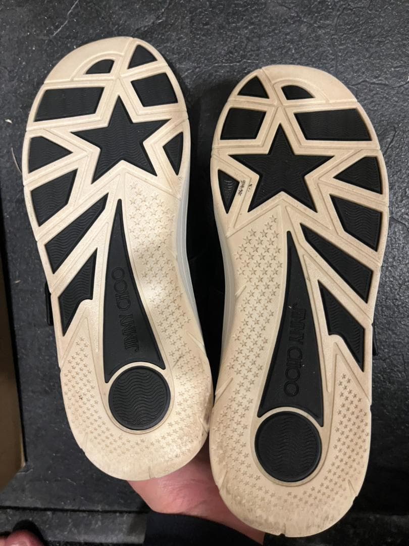 JIMMY CHOO スエード スニーカー | 38 | ブラック