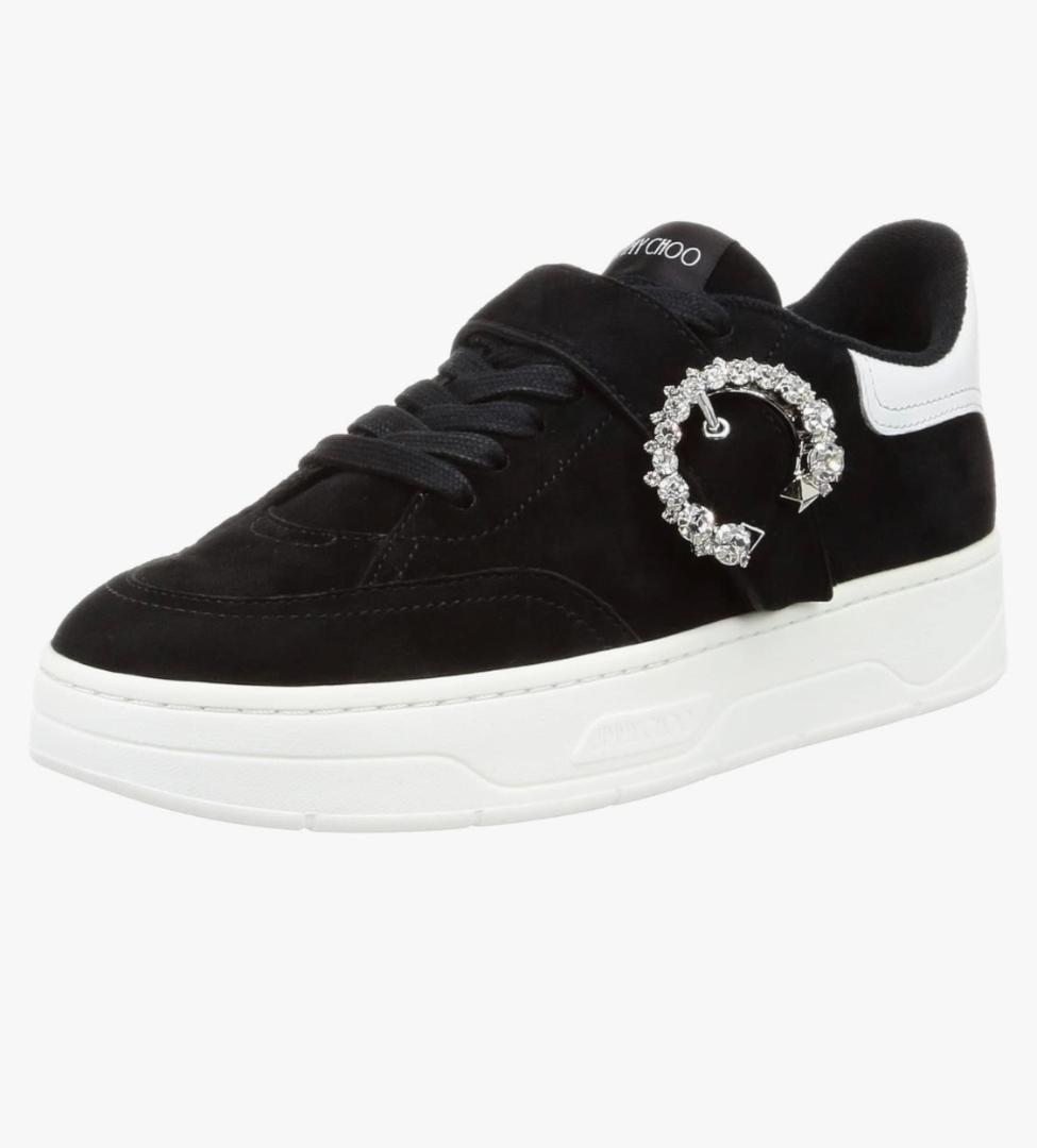 JIMMY CHOO スエード スニーカー | 38 | ブラック