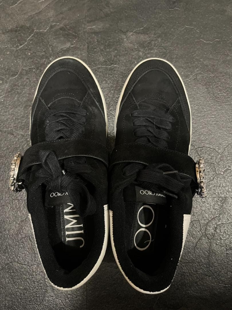 JIMMY CHOO スエード スニーカー | 38 | ブラック