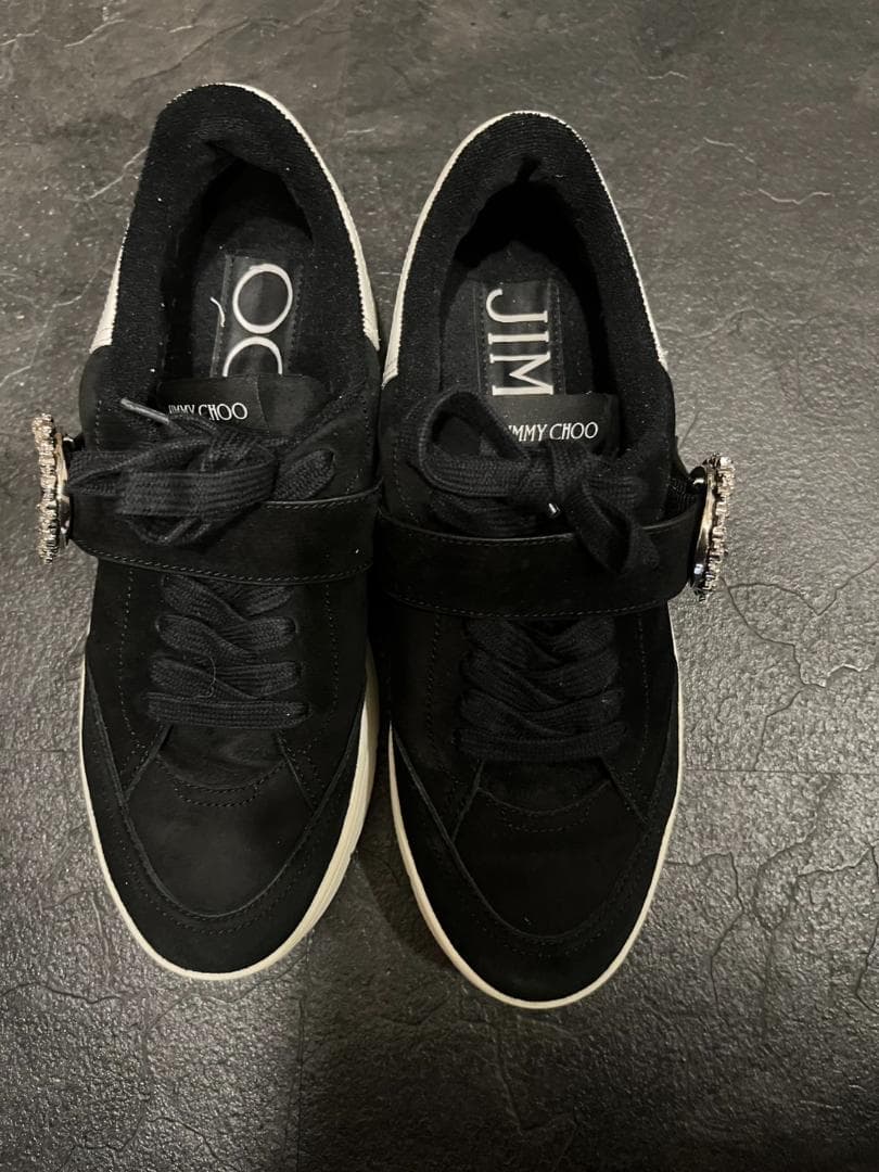JIMMY CHOO スエード スニーカー | 38 | ブラック