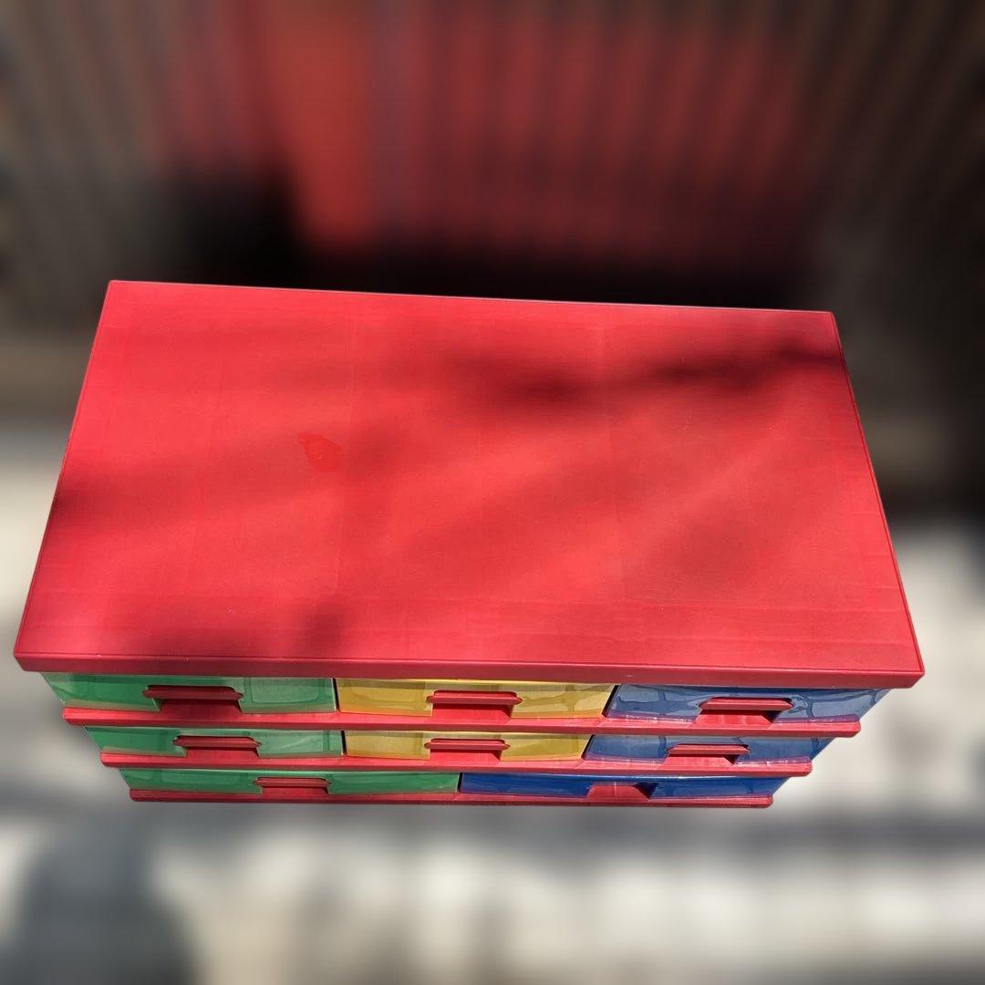 【レトロポップ】カラフルカラー収納ボックス　たチェスト おもちゃ箱　アンティーク