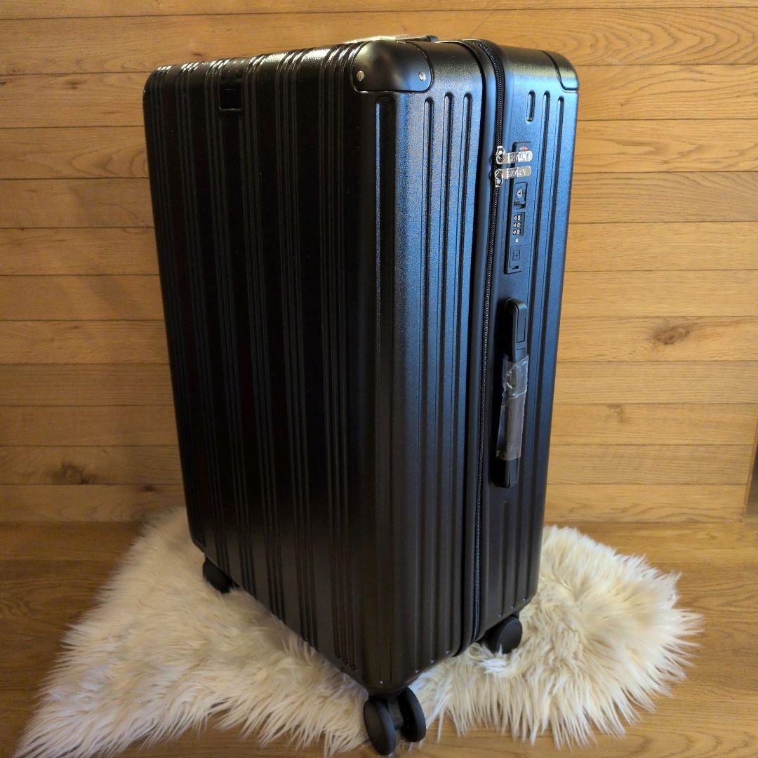 キャリーケース L ブラック黒 88L 耐衝撃 TSA カップホルダー USB