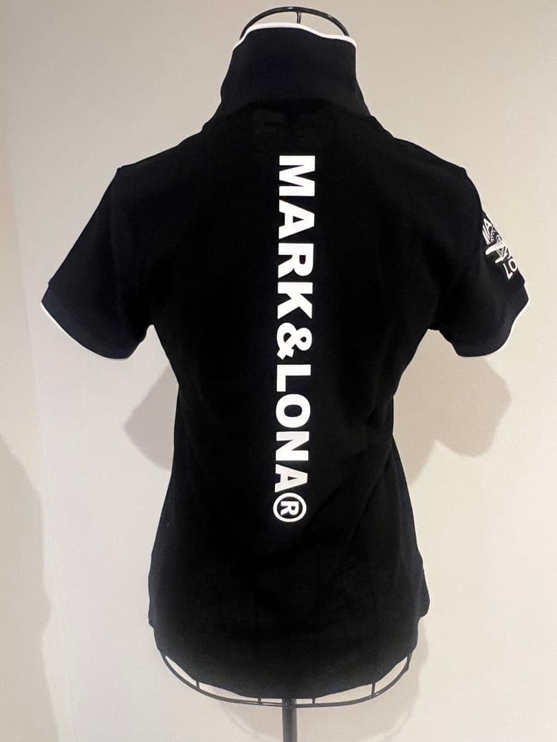 MARK & LONA スカルプリント ポロシャツ 黒