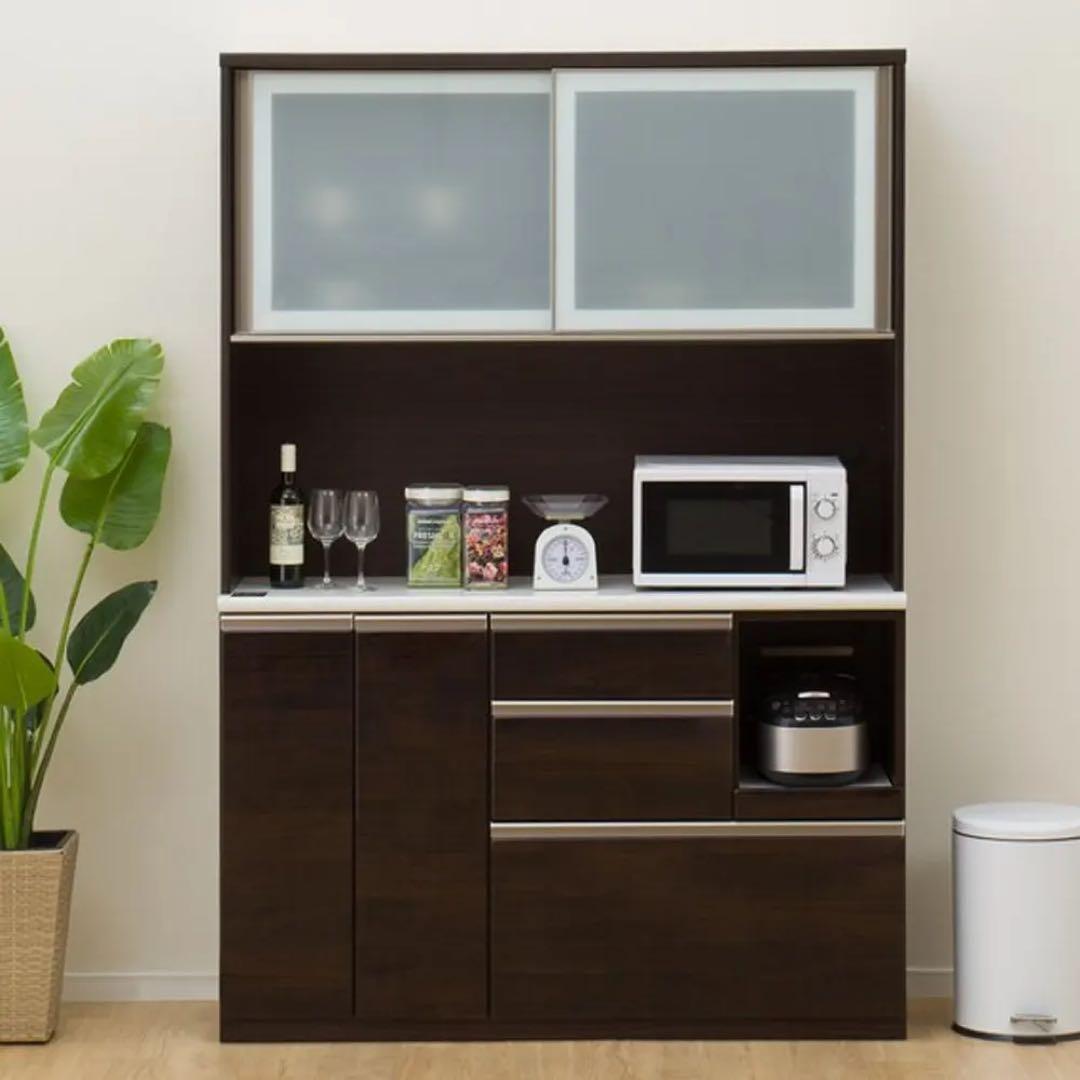 ニトリ　キッチンボード　アルミナ2 140 ダークボード