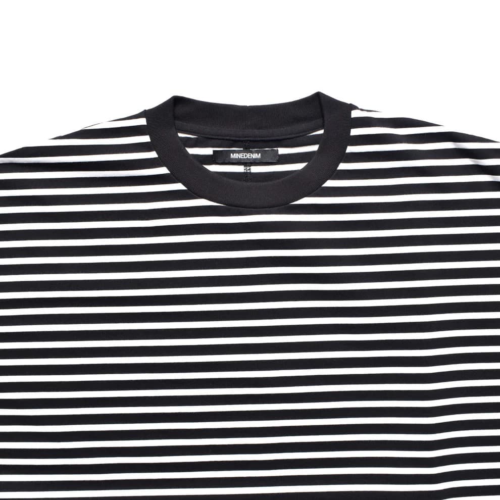 トップス 25ss MINEDENIM Big Nosleeve Border T-SH