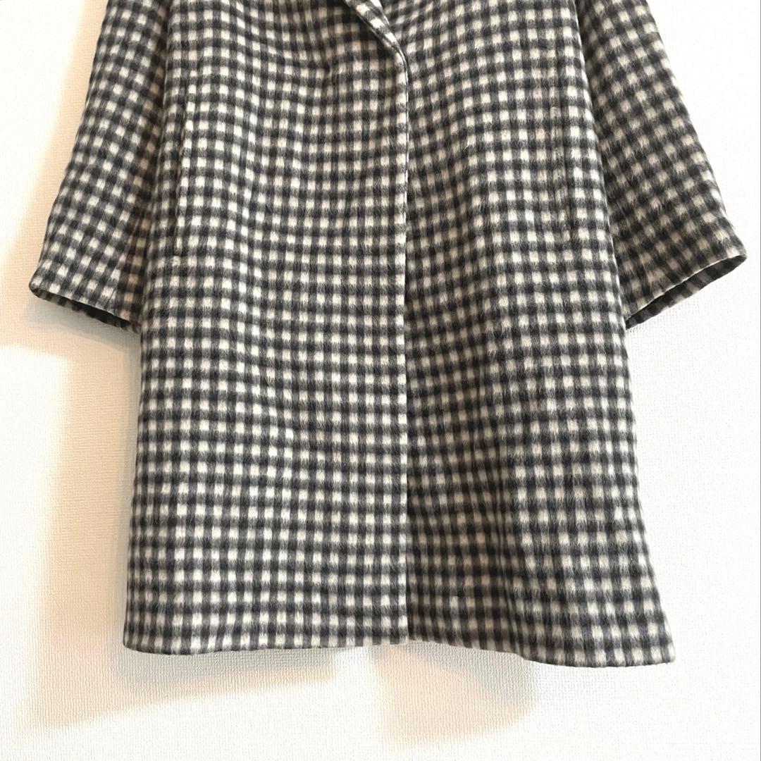 【定価¥165,000(税込)】N°21コート ロング ウール チェック 36S