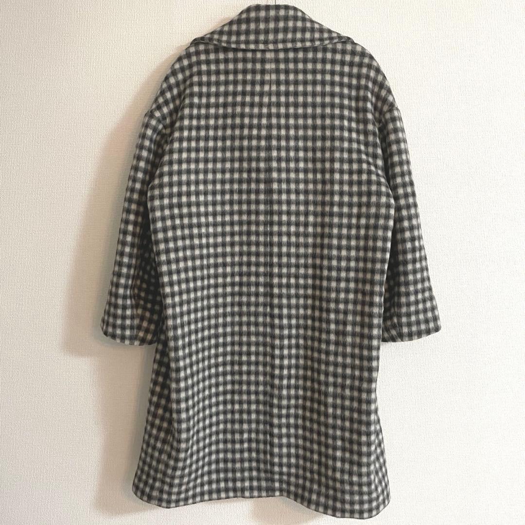 【定価¥165,000(税込)】N°21コート ロング ウール チェック 36S