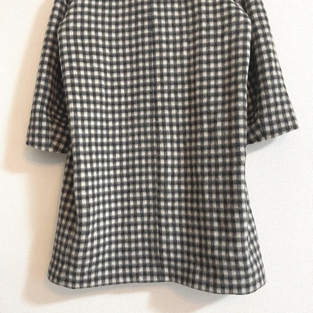 【定価¥165,000(税込)】N°21コート ロング ウール チェック 36S